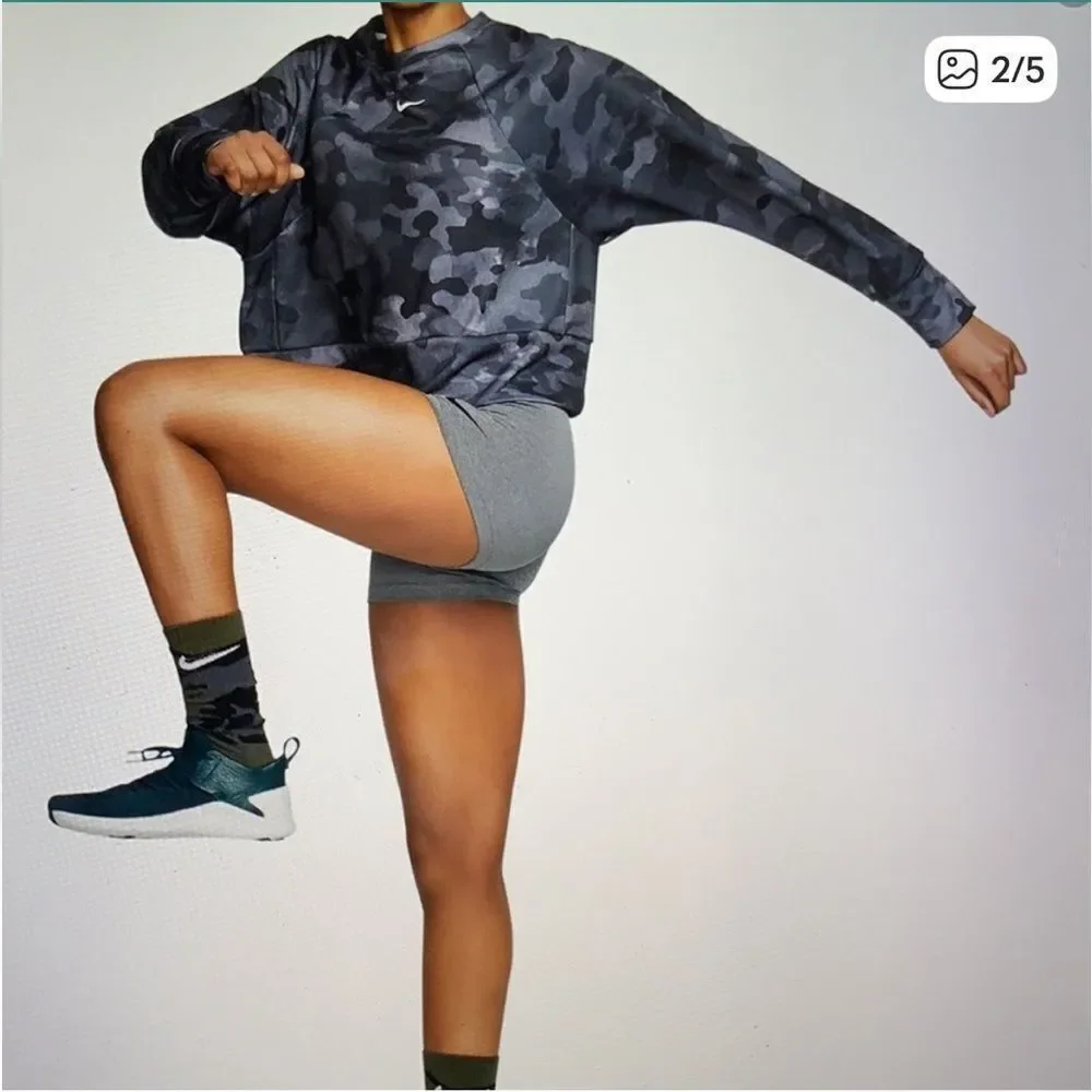 Nike Dri Fit Sportswear Camo Training Top Sweatshirt